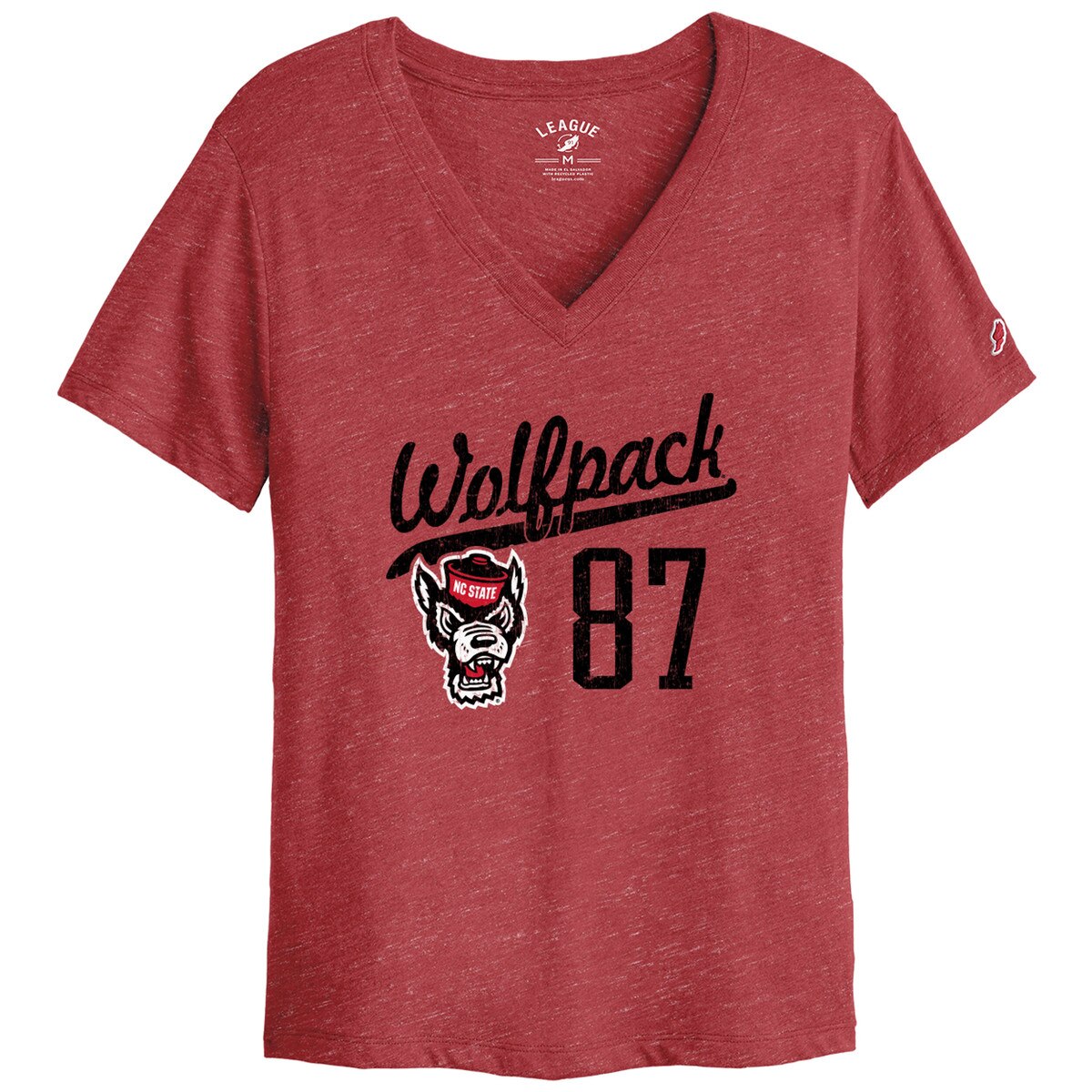 Heather Red Short Sleeve V-Neck Tee